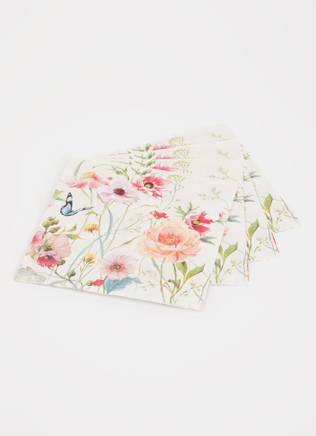 Ihr Ideal Home Living Wildflowers servetten 33 x 33 cm - voorkant 2 roze