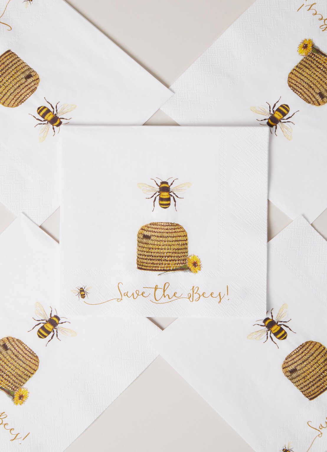 Ihr Ideal Home Save The Bees servetten 33 x 33 cm - detail 3 wit