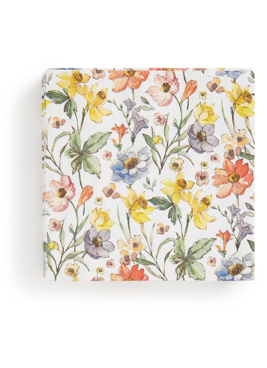 Ihr Ideal Home Soft Flowers servetten 25 x 25 cm - voorkant multicolor
