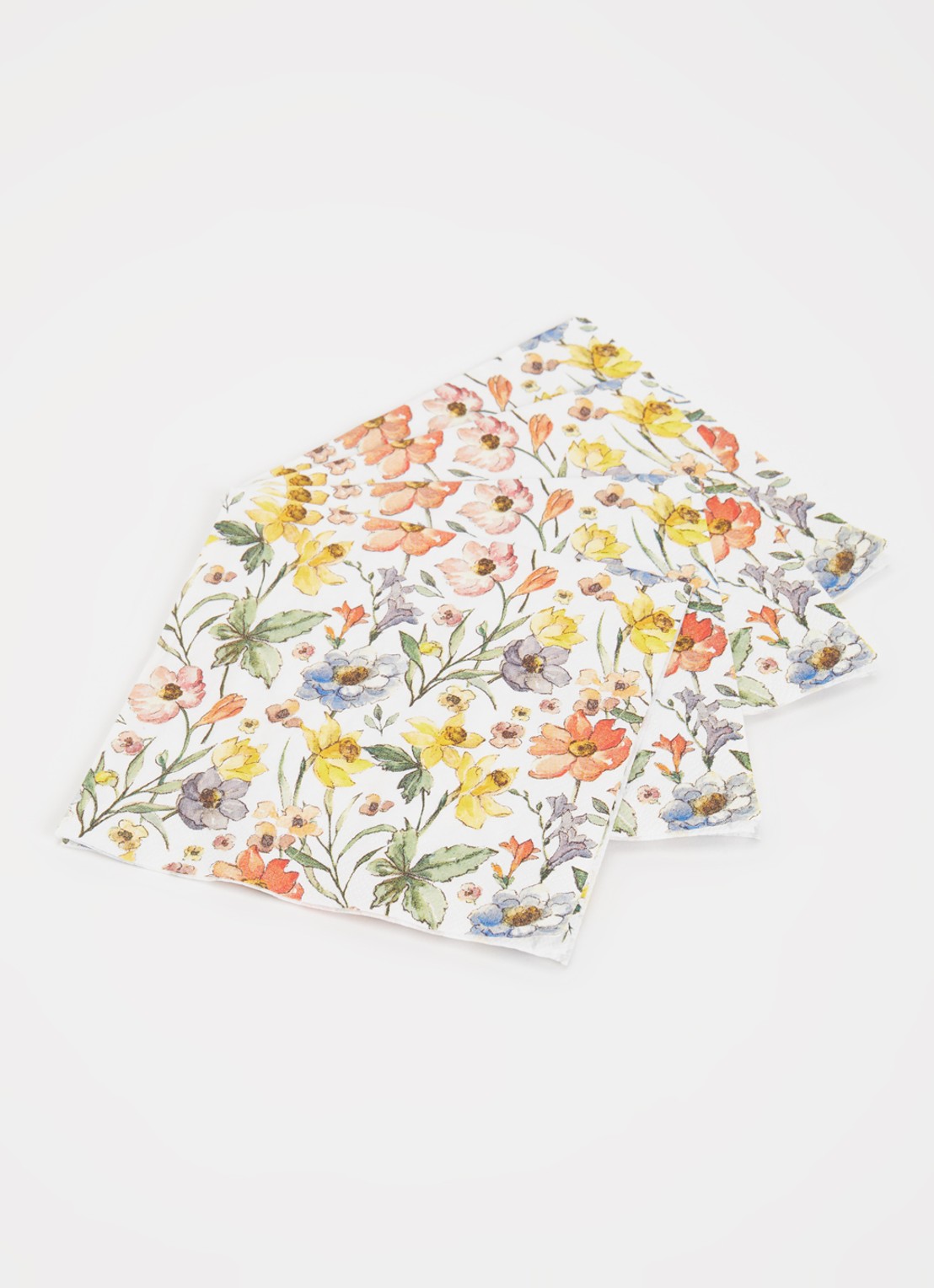Ihr Ideal Home Soft Flowers servetten 25 x 25 cm - voorkant 2 multicolor