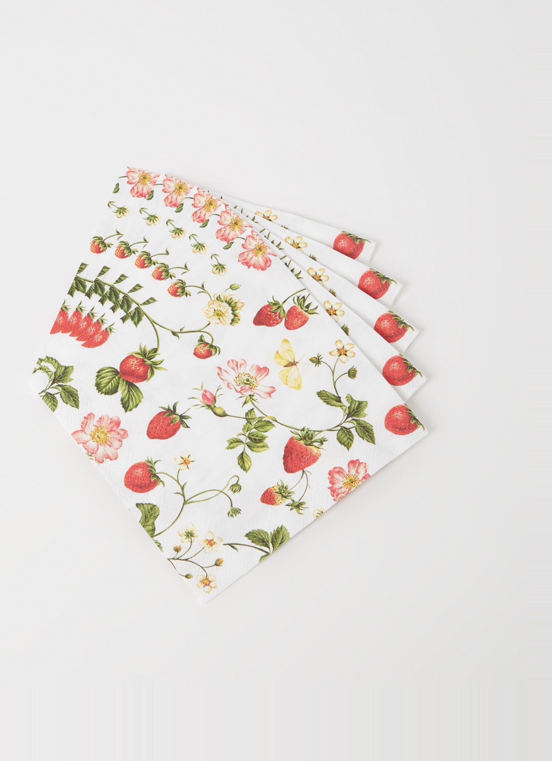Ihr Ideal Home Sweet Strawberry servetten 25 x 25 cm - voorkant 2 multicolor