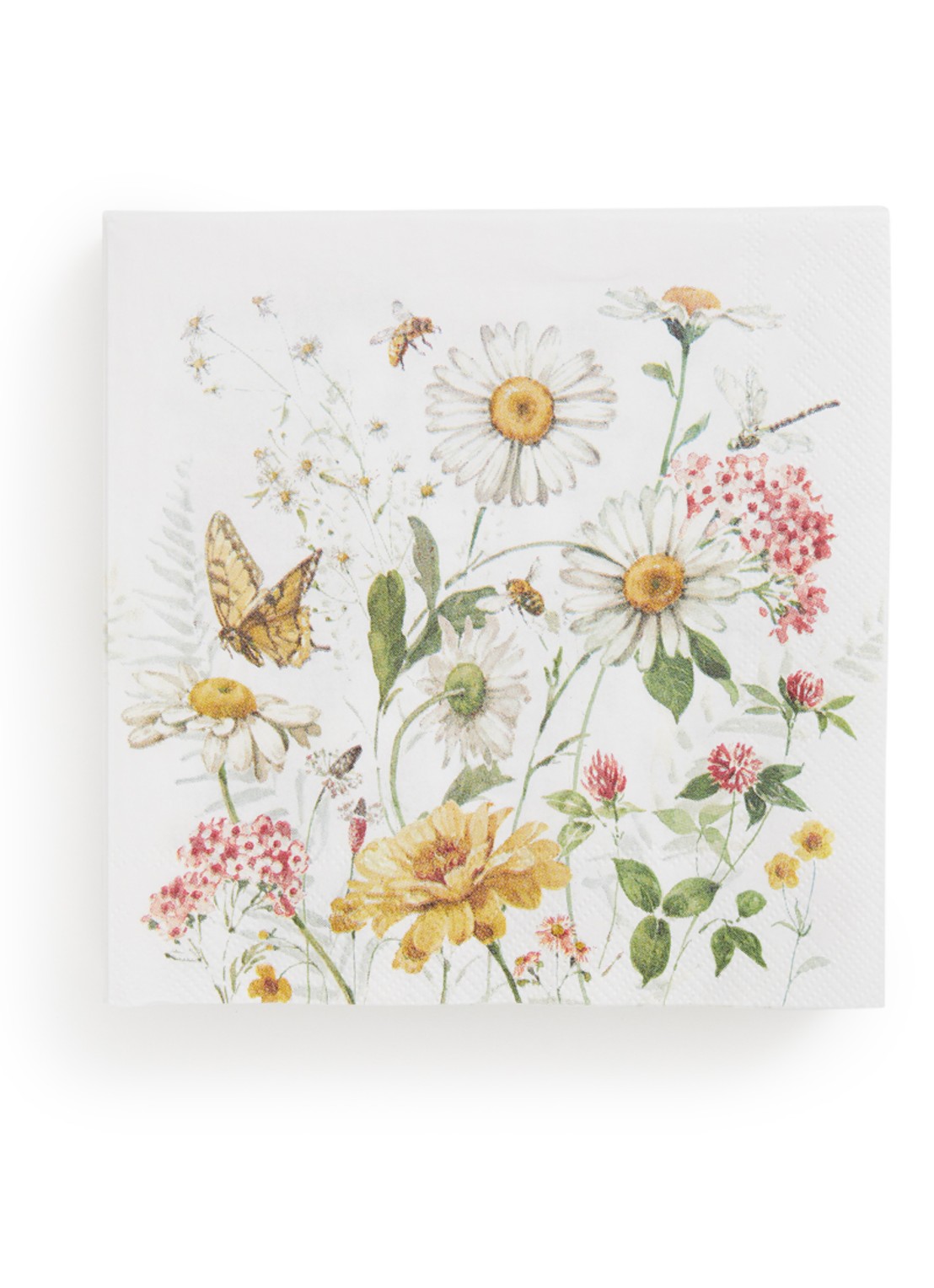 Ihr Ideal Home Wildflower and Butterfly servetten 25 x 25 cm - voorkant multicolor