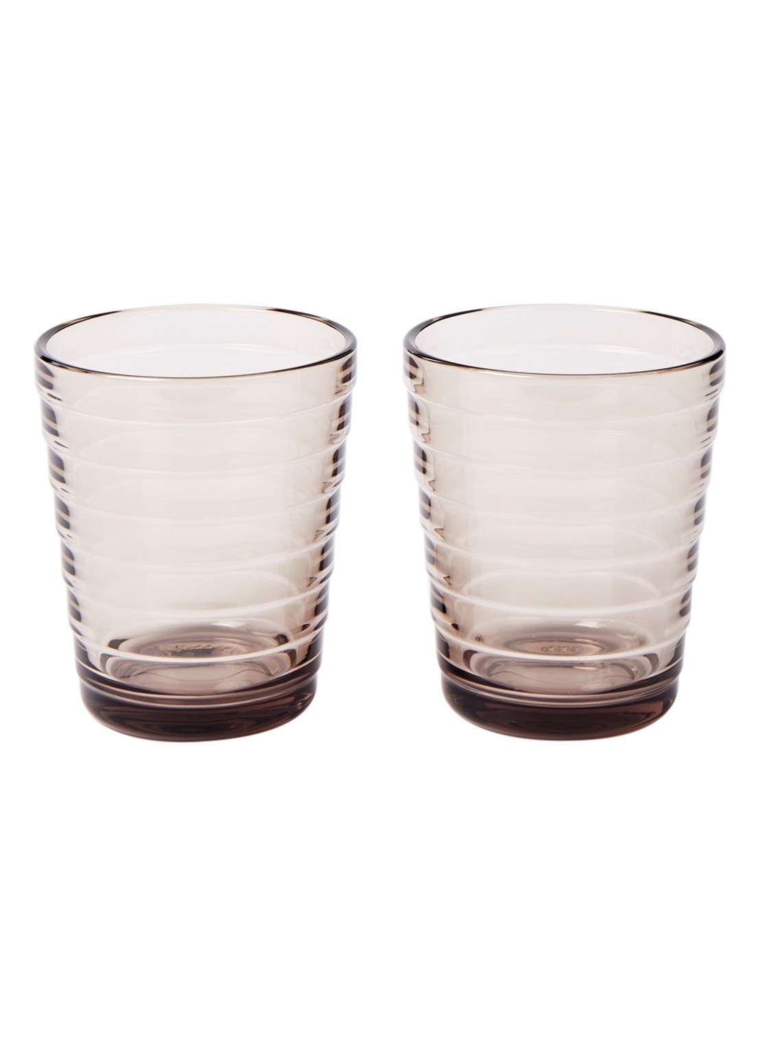 Iittala Aino Aalto drinkglas 22 cl in set van 2 - voorkant bruin