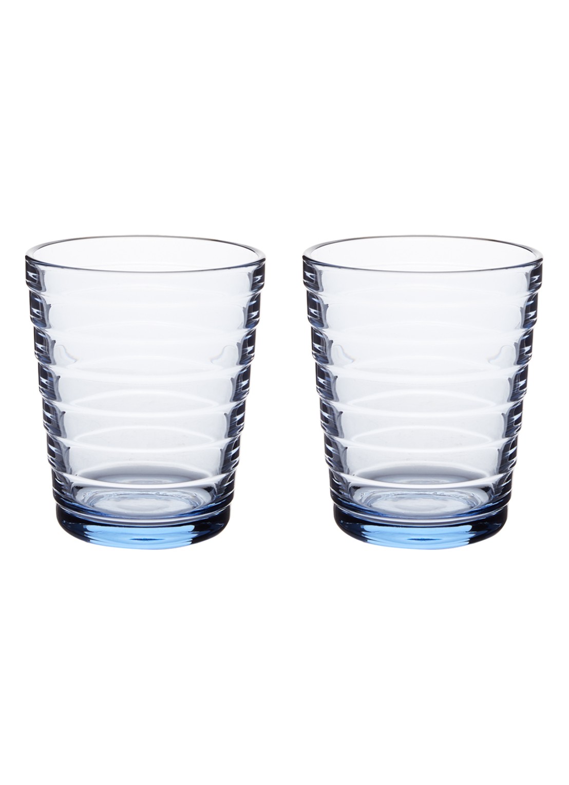 Iittala Aino Aalto drinkglas 22 cl set van 2 - voorkant blauw