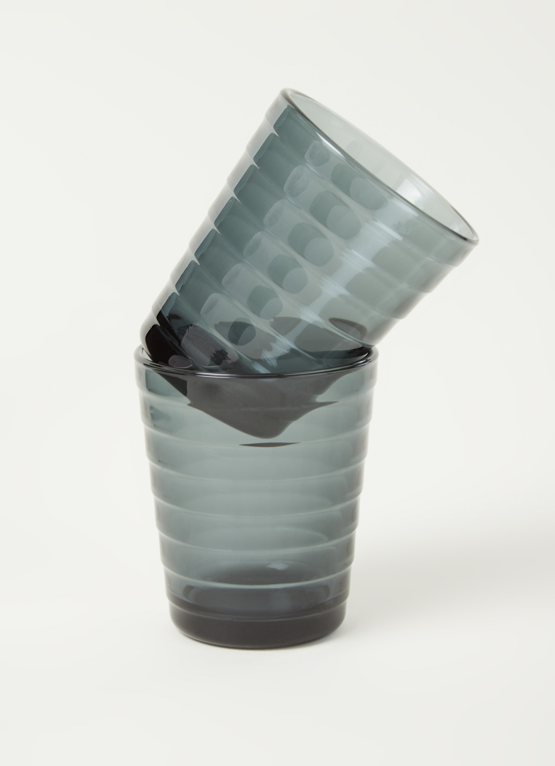Iittala Aino Aalto drinkglas 22 cl set van 2 - detail donkergrijs