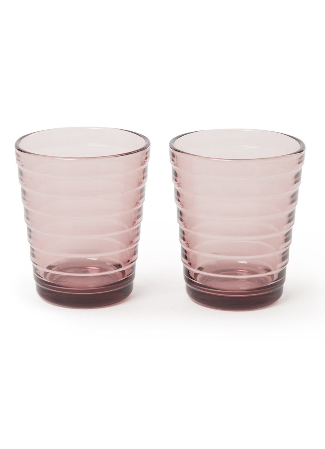 Iittala Aino Aalto drinkglas 22 cl set van 2 - voorkant donkerroze