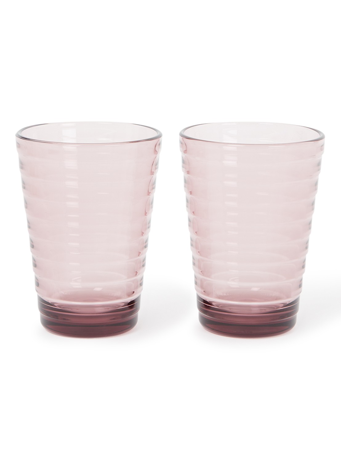 Iittala Aino Aalto drinkglas 33 cl set van 2 - voorkant donkerroze