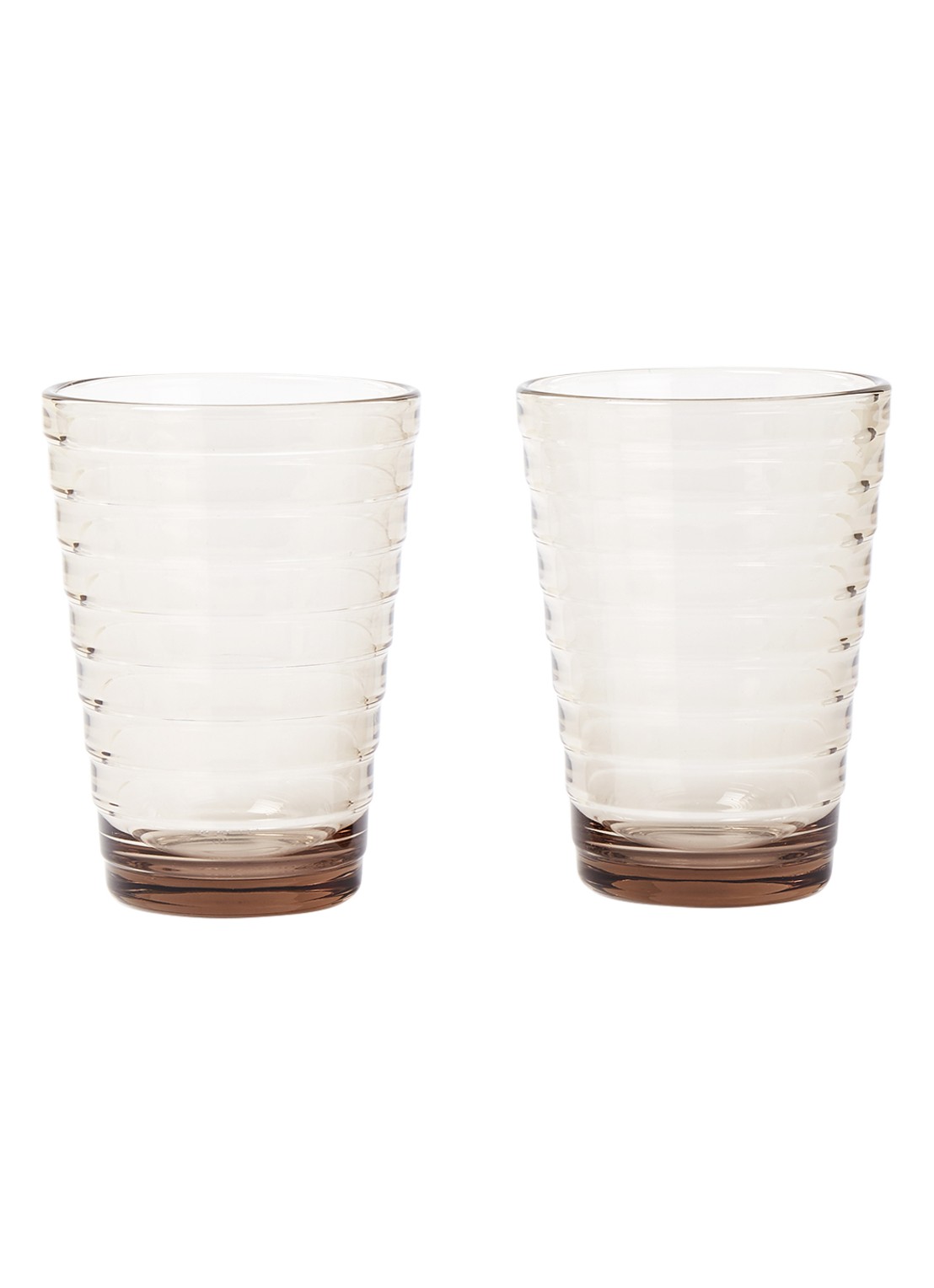 Iittala Aino Aalto waterglas 33 cl set van 2 - voorkant bruin