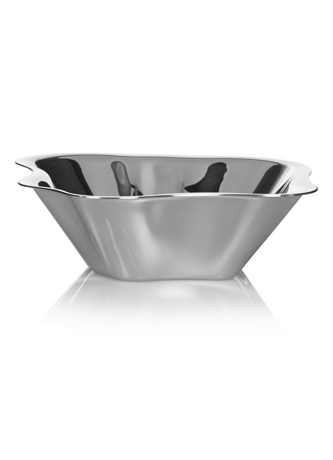 Iittala Alvar Aalto schaal 18 cm - voorkant roestvrijstaal