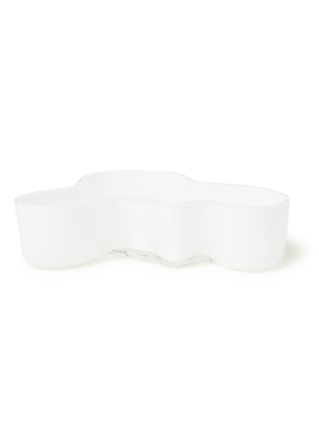 Iittala Alvar Aalto schaal ovaal 19,5 cm - voorkant wit