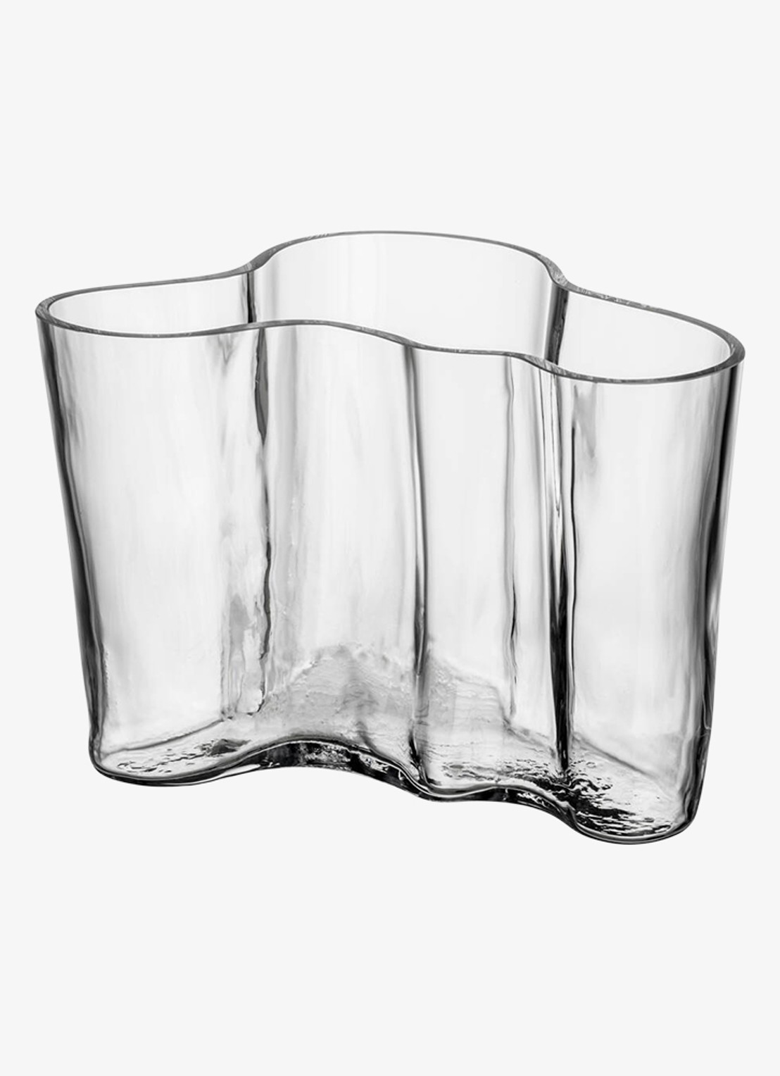 Iittala Alvar Aalto vaas 14 cm - voorkant transparant