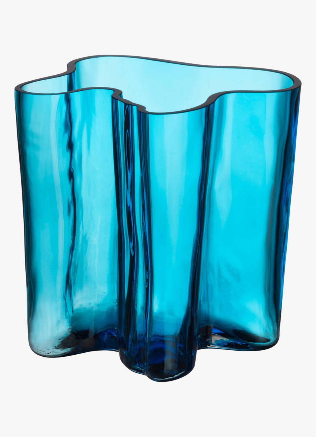 Iittala Alvar Aalto vaas 20 cm - voorkant blauw