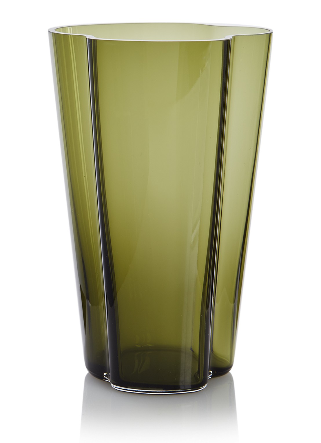 Iittala Alvar Aalto vaas 22 cm - voorkant mosgroen