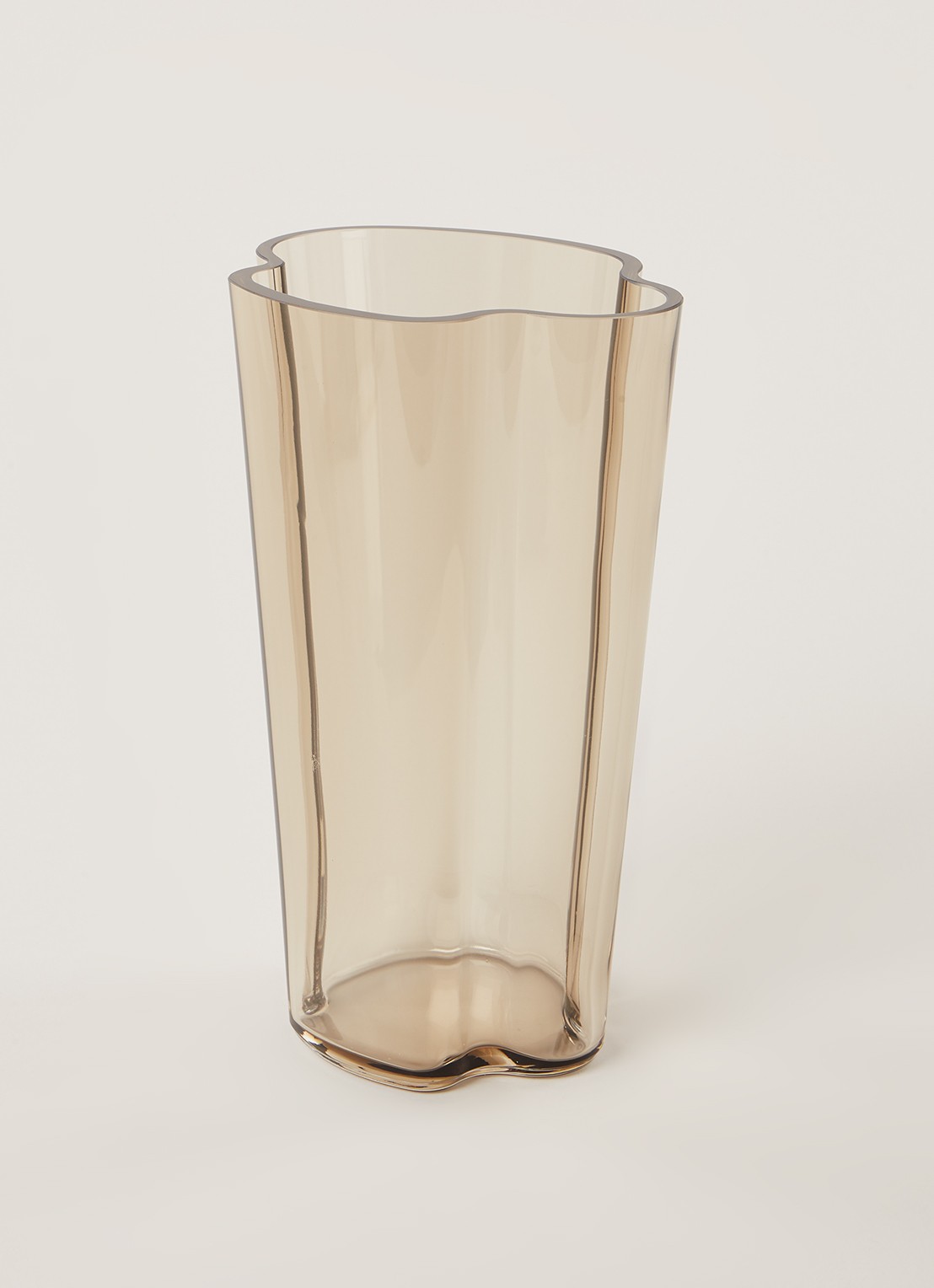 Iittala Alvar Aalto vaas 22 cm - voorkant 3 bruin