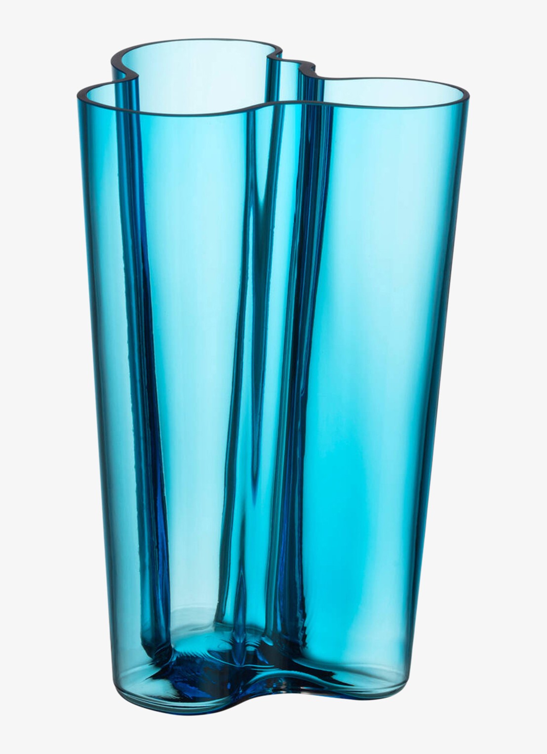 Iittala Alvar Aalto vaas 25,1 cm - voorkant blauw