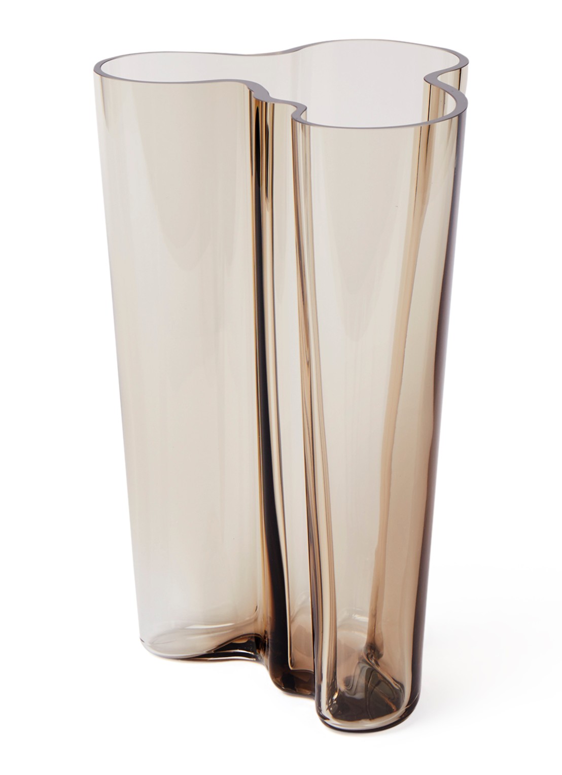 Iittala Alvar Aalto vaas 25 cm - voorkant bruin