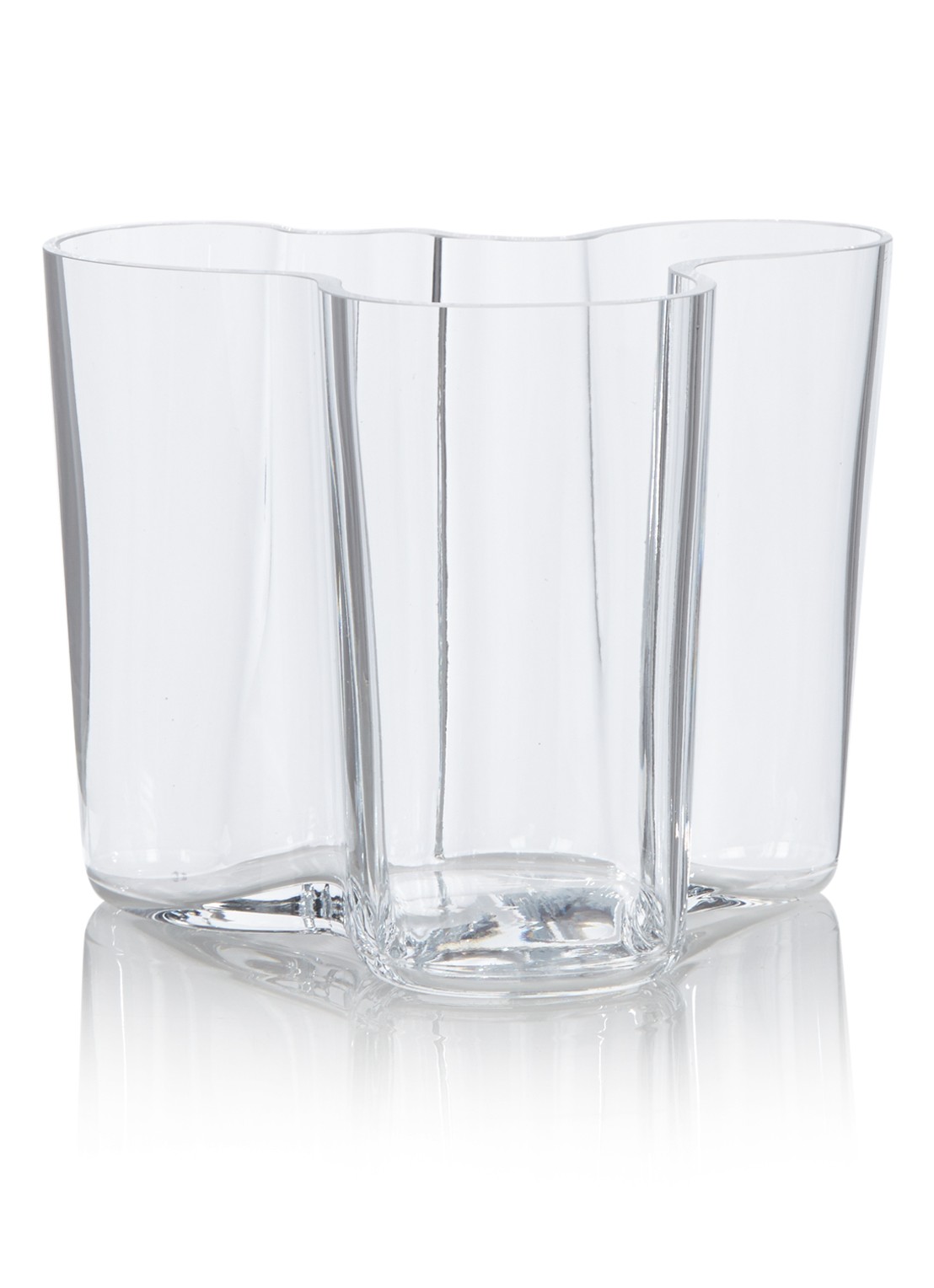 Iittala Alvar Aalto vaas helder 12 cm - voorkant 5 transparant