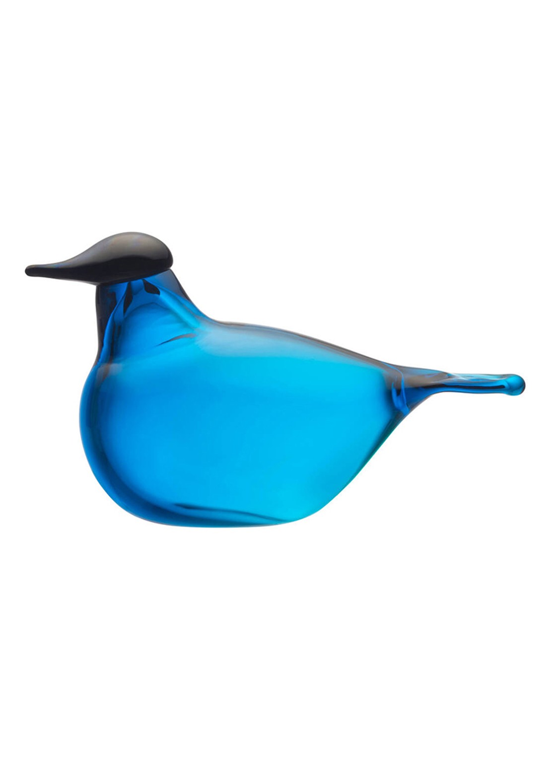 Iittala Birds by Toikka Chiffchaff vogel van glas 13 cm - voorkant turquoise