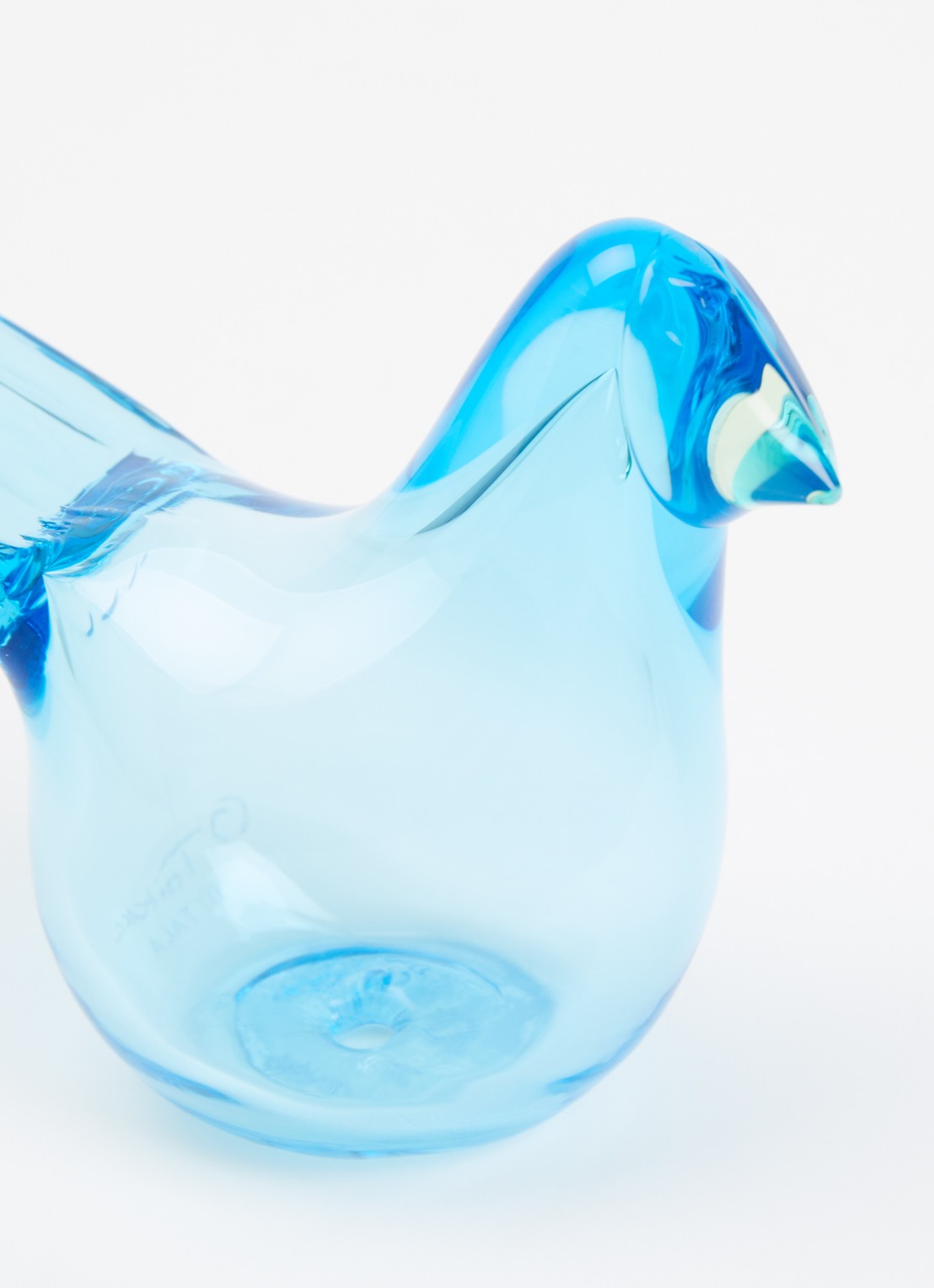Iittala Birds by Toikka Flycatcher 6 cm - voorkant 2 lichtblauw