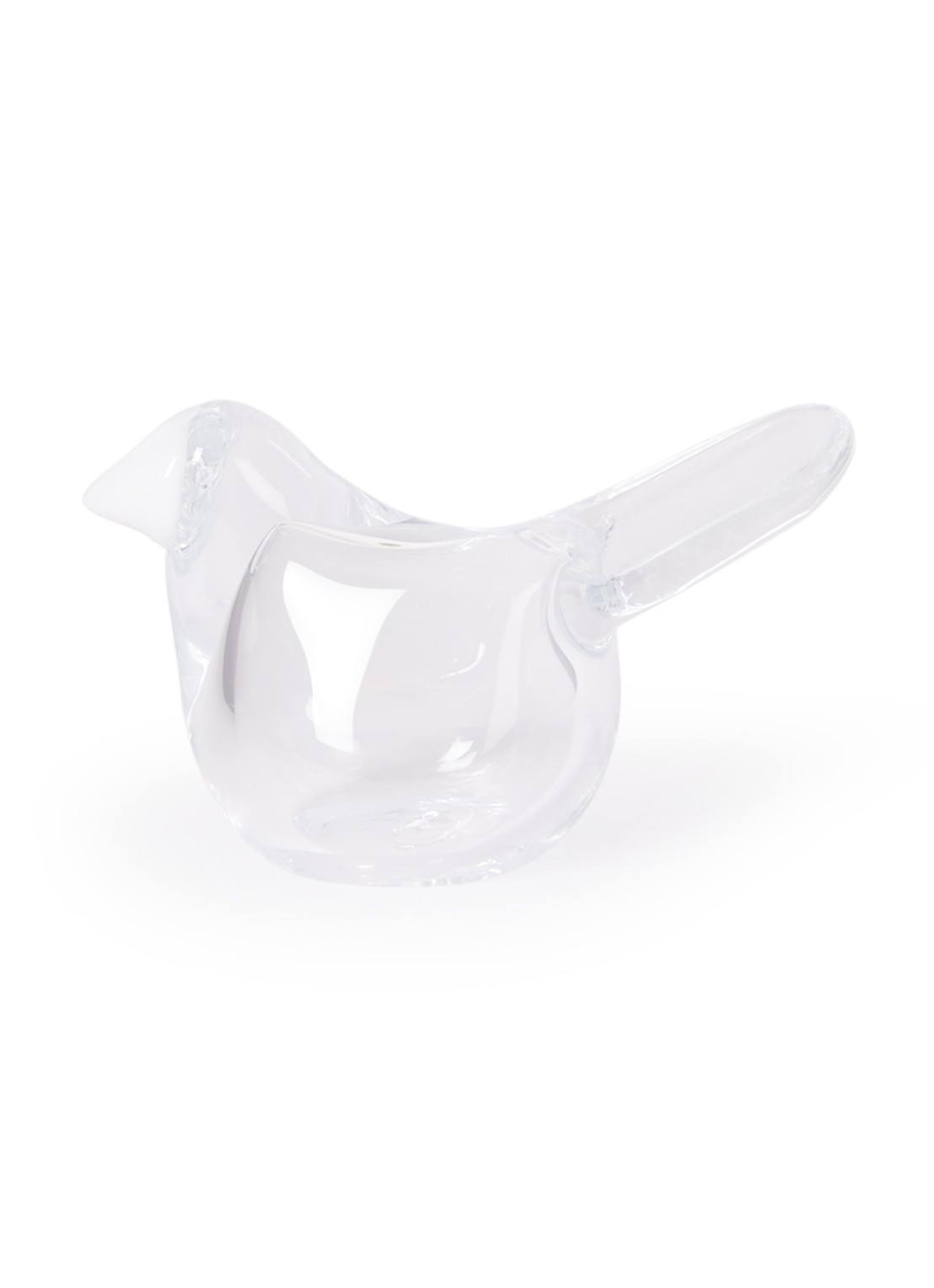 Iittala Birds By Toikka Flycatcher vogel van glas 8 cm - voorkant transparant