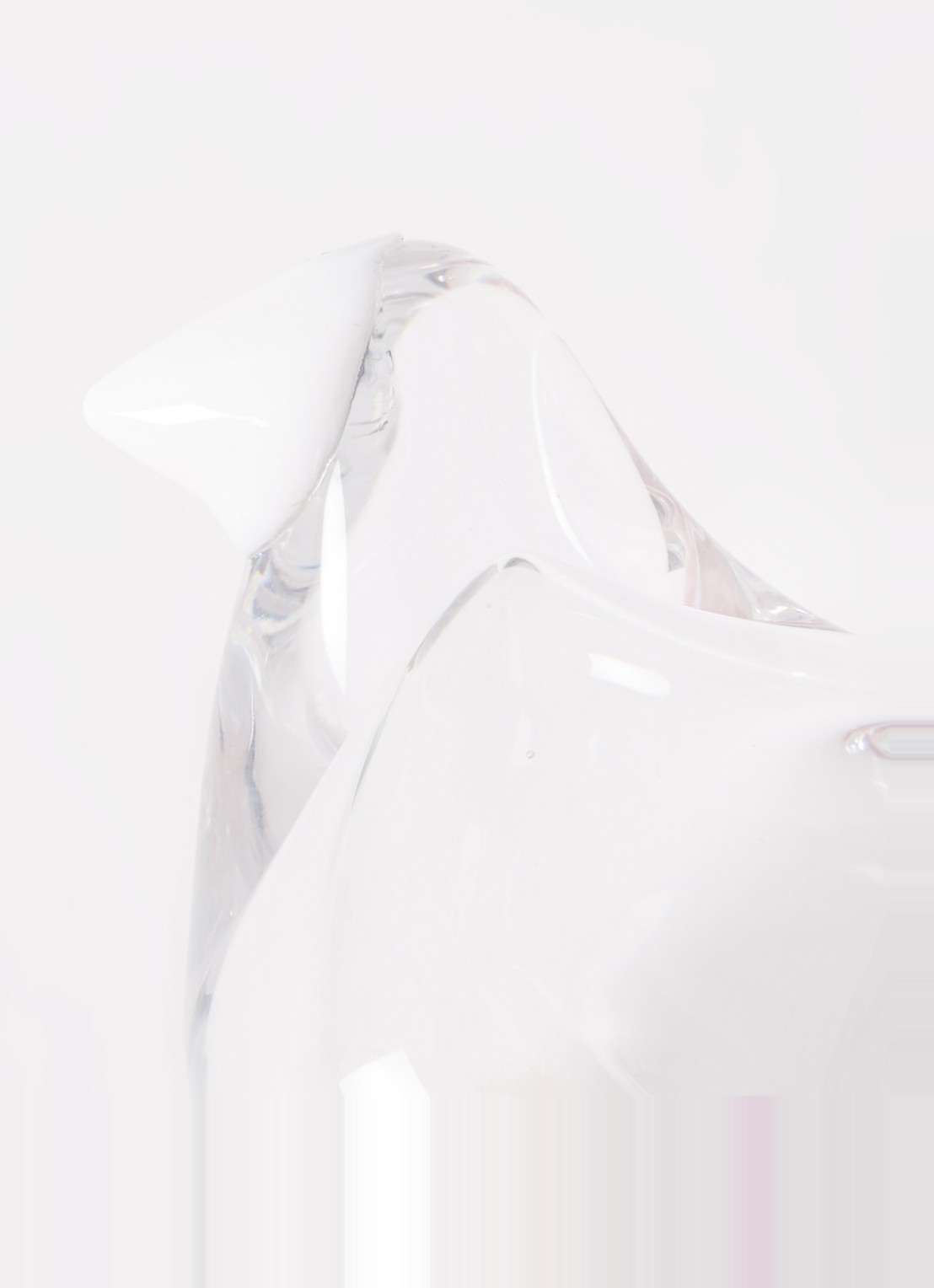 Iittala Birds By Toikka Flycatcher vogel van glas 8 cm - voorkant 2 transparant
