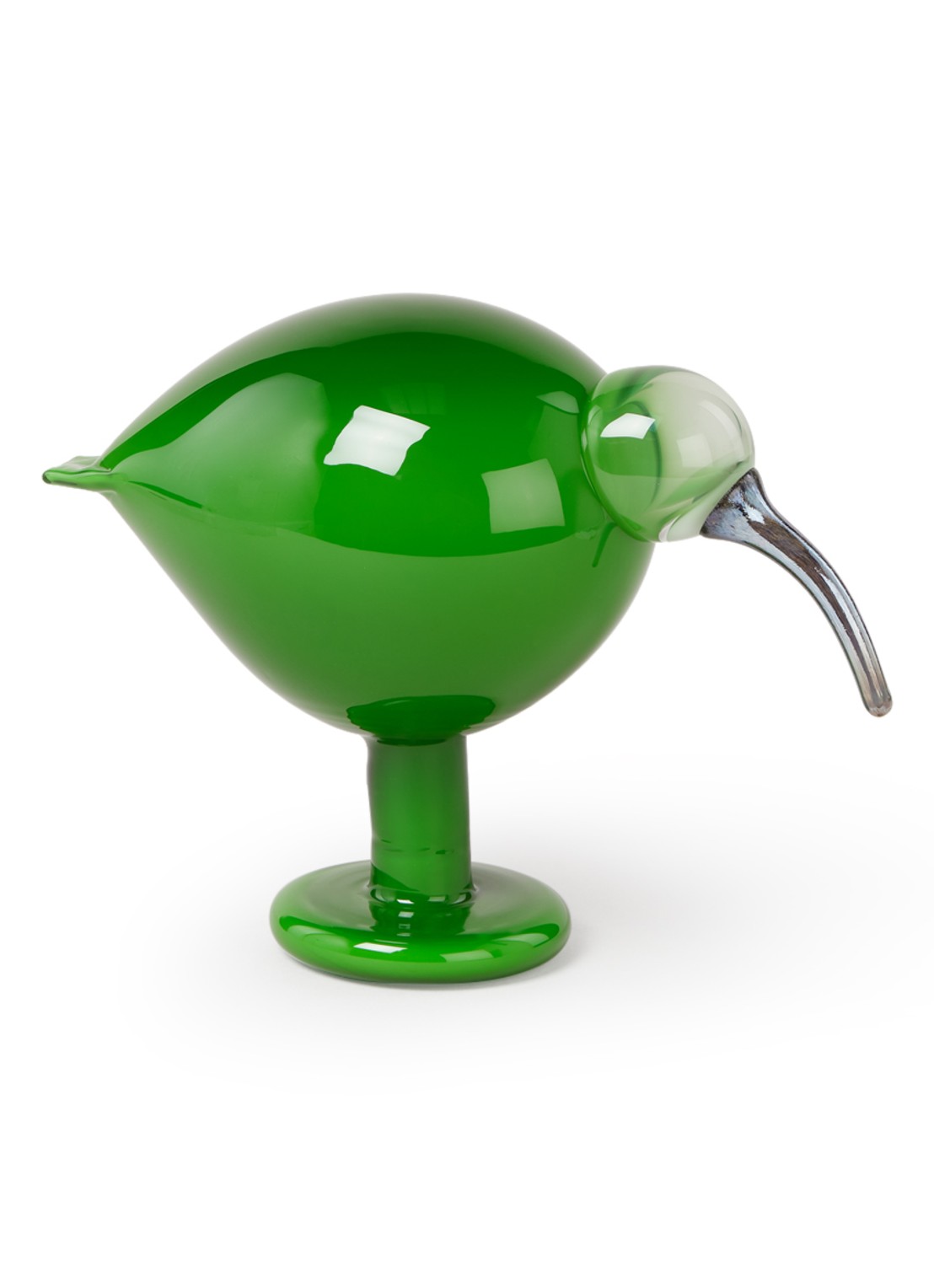 Iittala Birds by Toikka Groene Ibis van glas 20 cm - voorkant groen