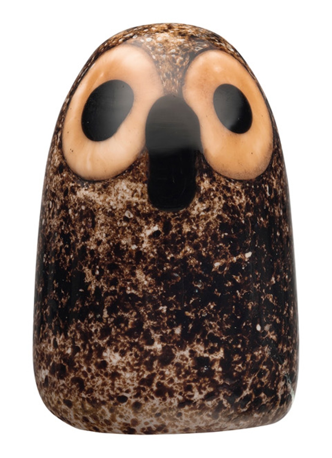 Iittala Birds by Toikka Jonge Sperweruil 6,5 cm - voorkant bruin