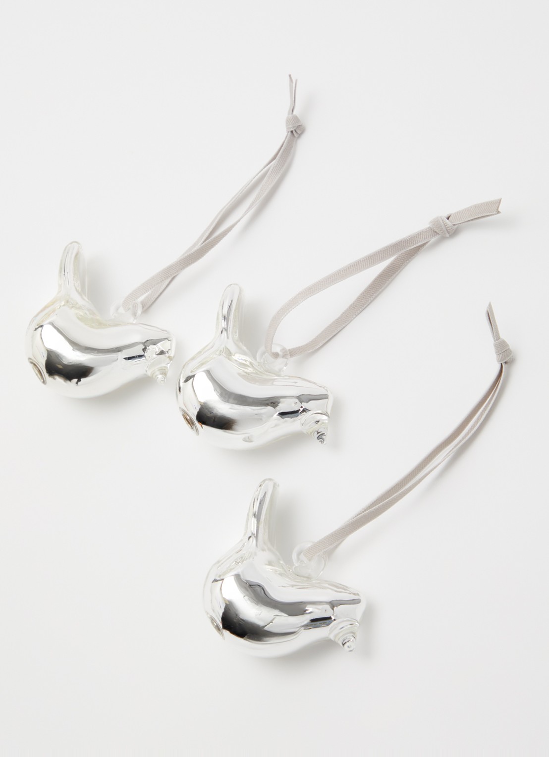 Iittala Birds by Toikka kersthanger set van 3 - detail zilver