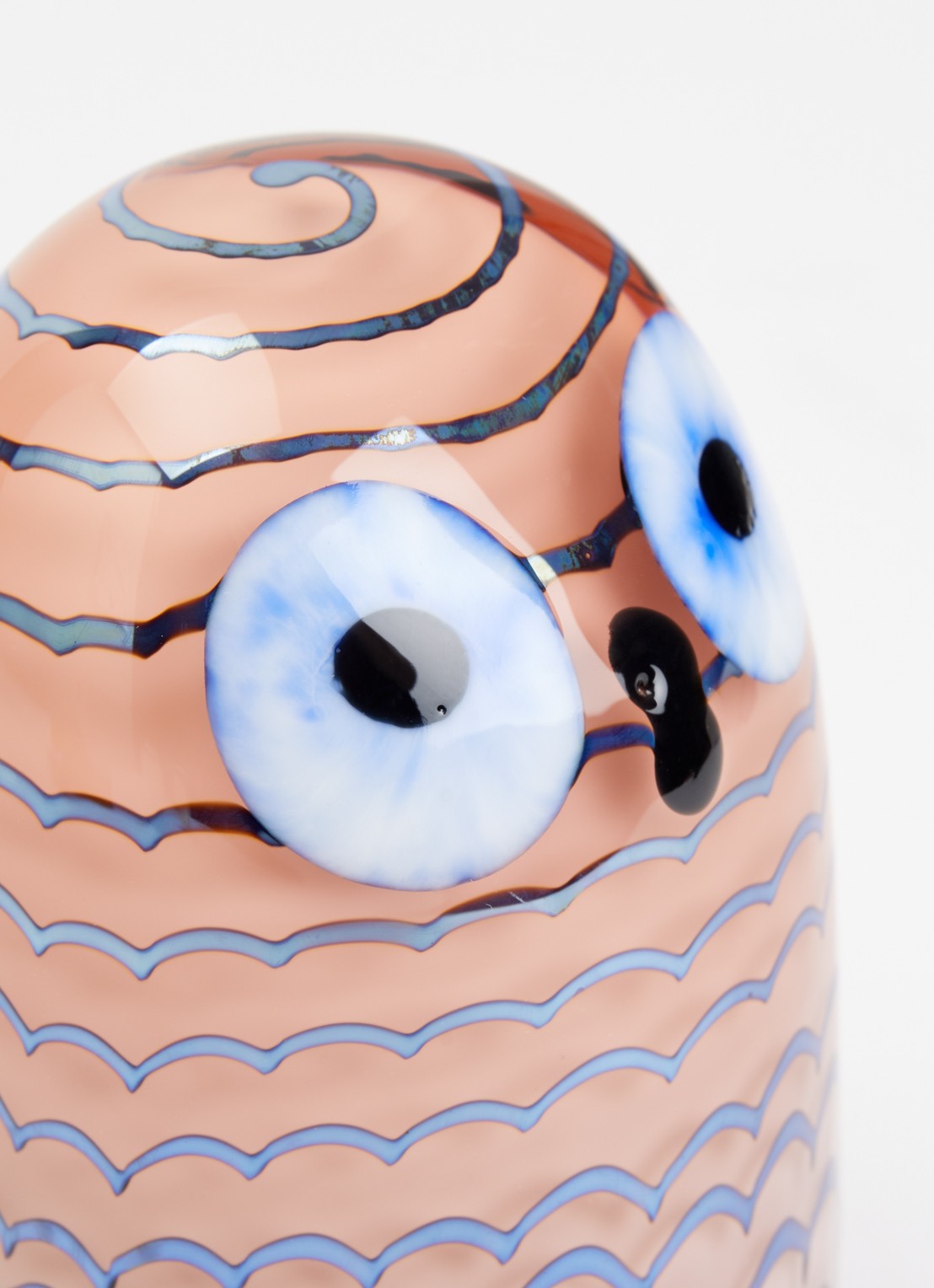 Iittala Birds by Toikka Owlet 10,5 cm - voorkant 2 zalmroze