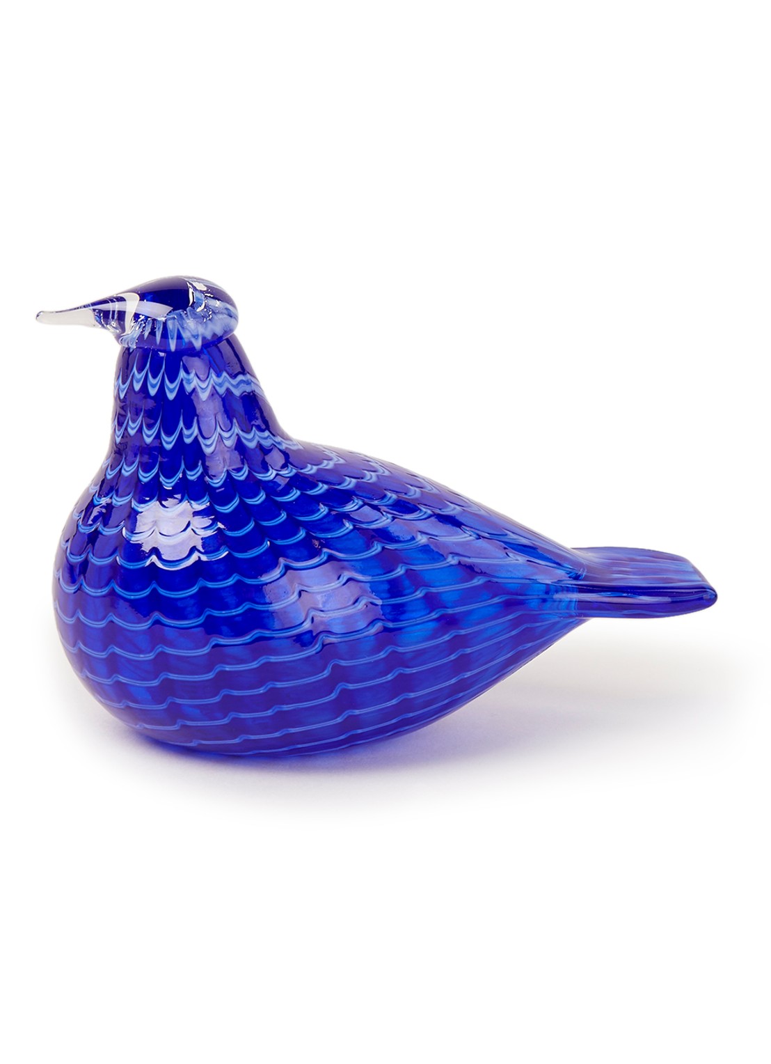 Iittala Blauwveer vogel van glas 14,5 cm - voorkant blauw