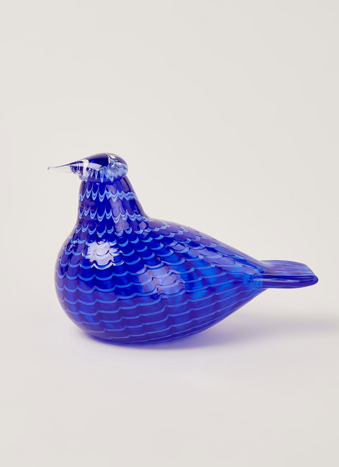 Iittala Blauwveer vogel van glas 14,5 cm - voorkant 2 blauw