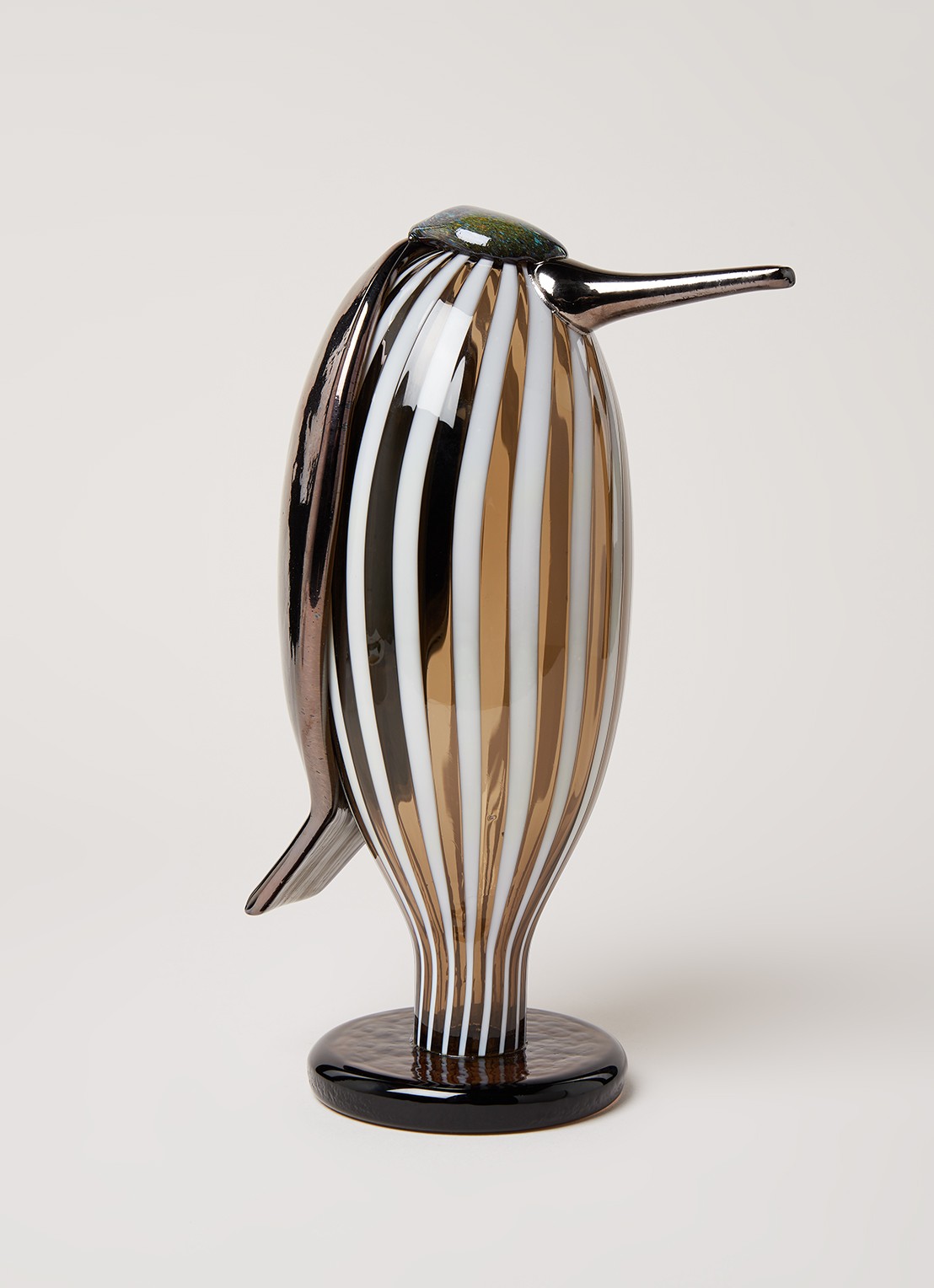 Iittala Butler vogel van glas 28 cm - voorkant 3 bruin