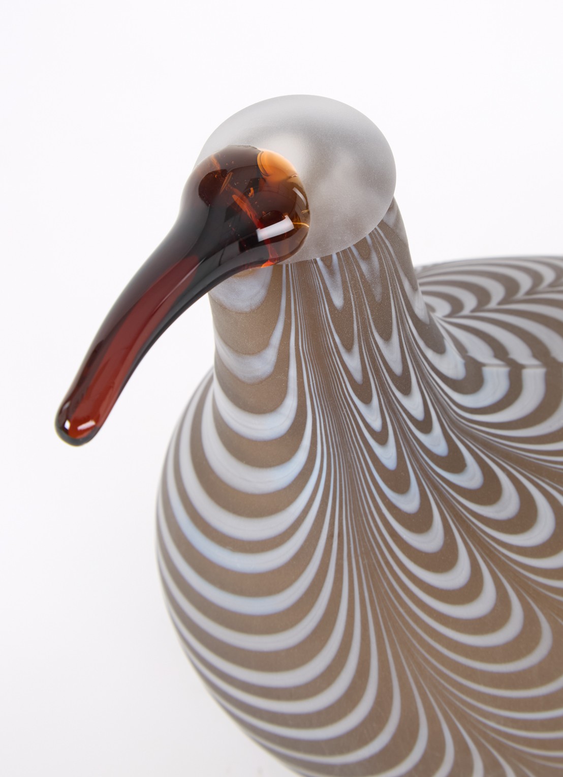 Iittala Curlew vogel van glas 35 cm - voorkant 2 zand