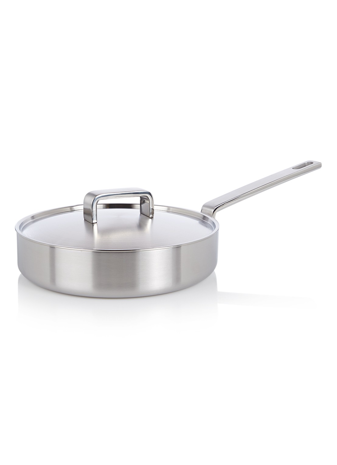 Iittala Hapjespan met deksel 26 cm - voorkant roestvrijstaal