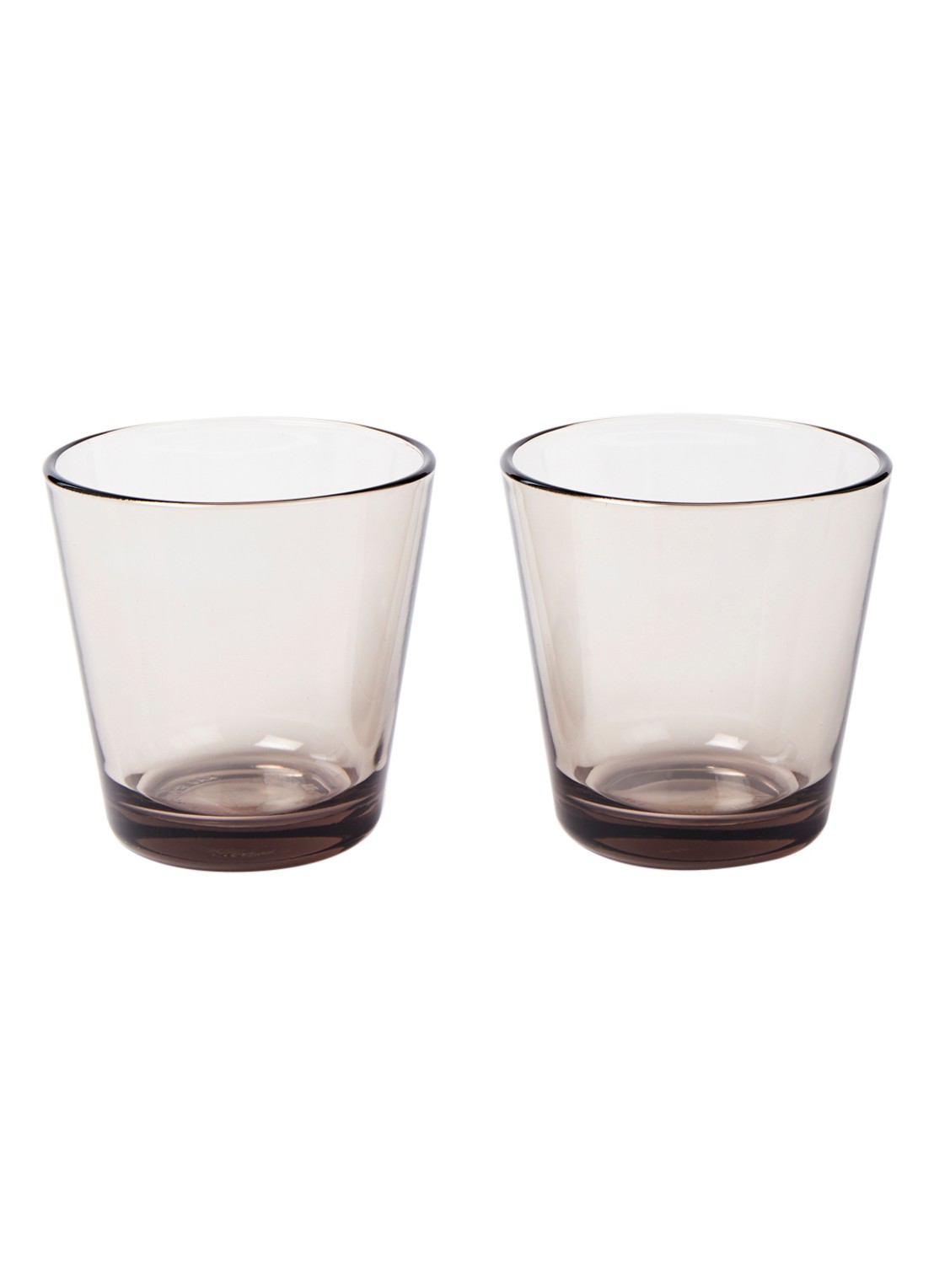 Iittala Kartio drinkglas 21 cl set van 2 - voorkant bruin