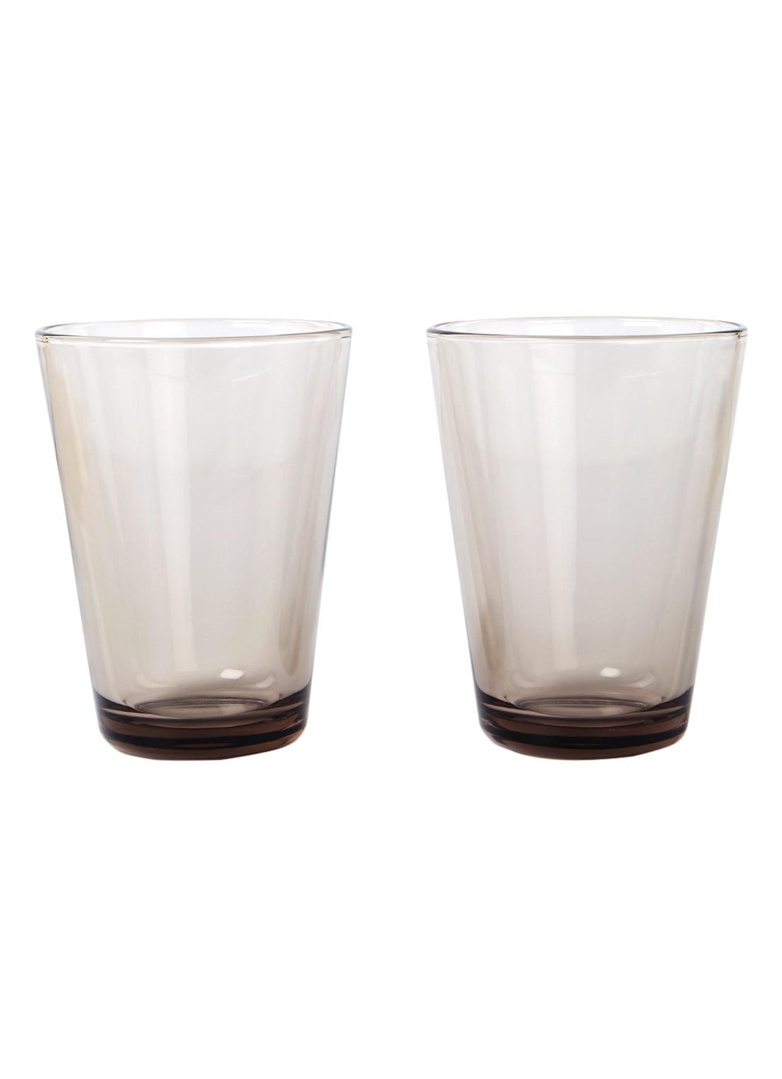 Iittala Kartio drinkglas 40 cl set van 2 - voorkant bruin