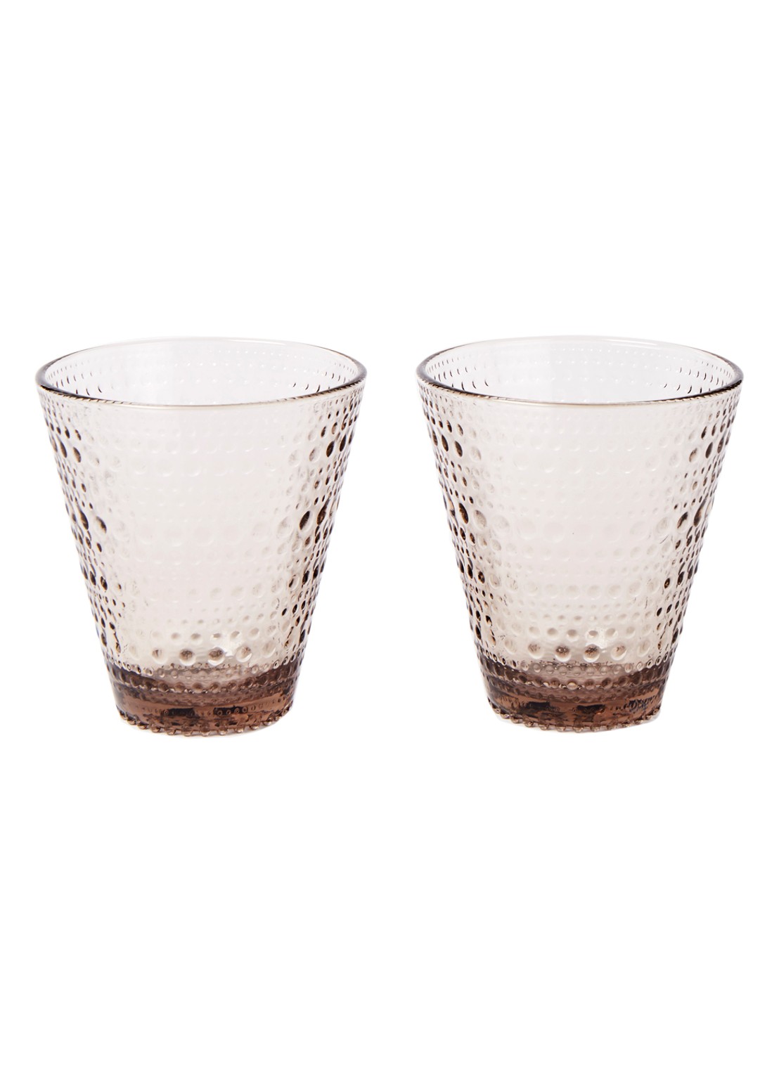 Iittala Kastehelmi drinkglas 30 cl set van 2 - voorkant bruin