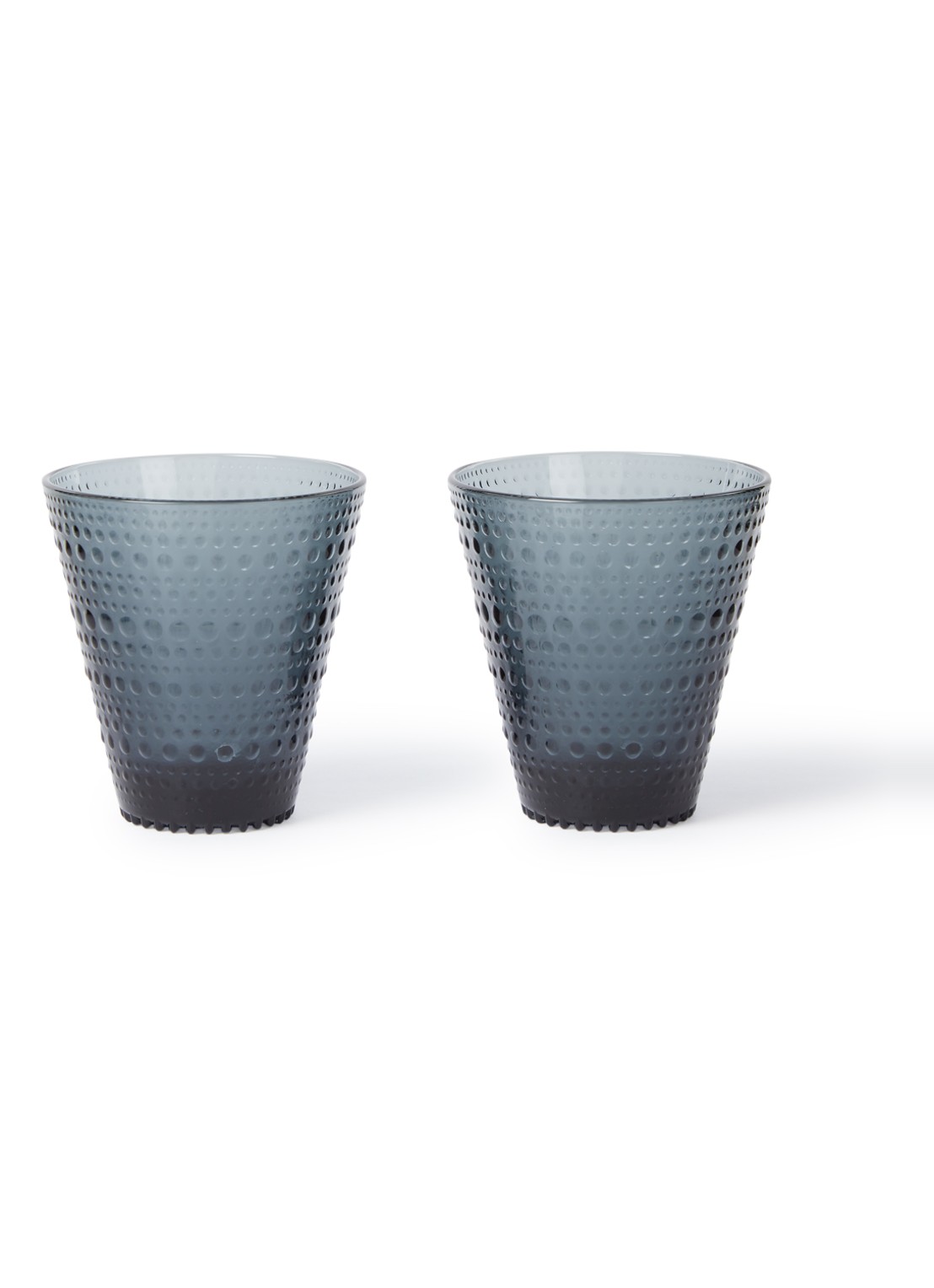 Iittala Kastehelmi drinkglas 30 cl set van 2 - voorkant donkergrijs
