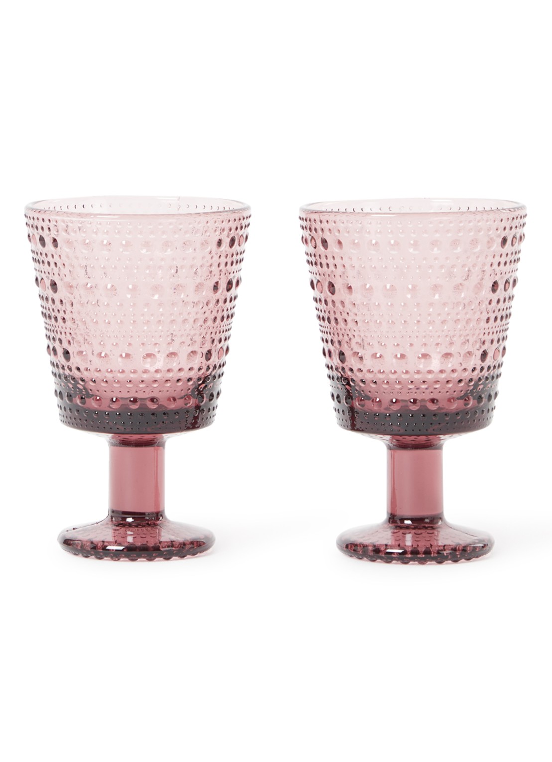Iittala Kastehelmi glas 26 cl set van 2 - voorkant paars