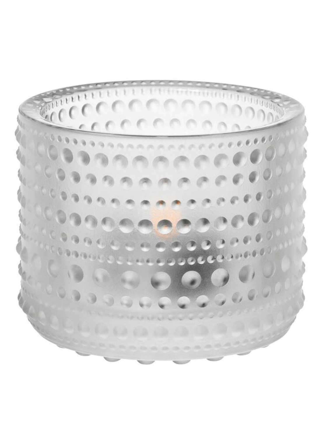 Iittala Kastehelmi waxinelichthouder 6 cm - voorkant transparant