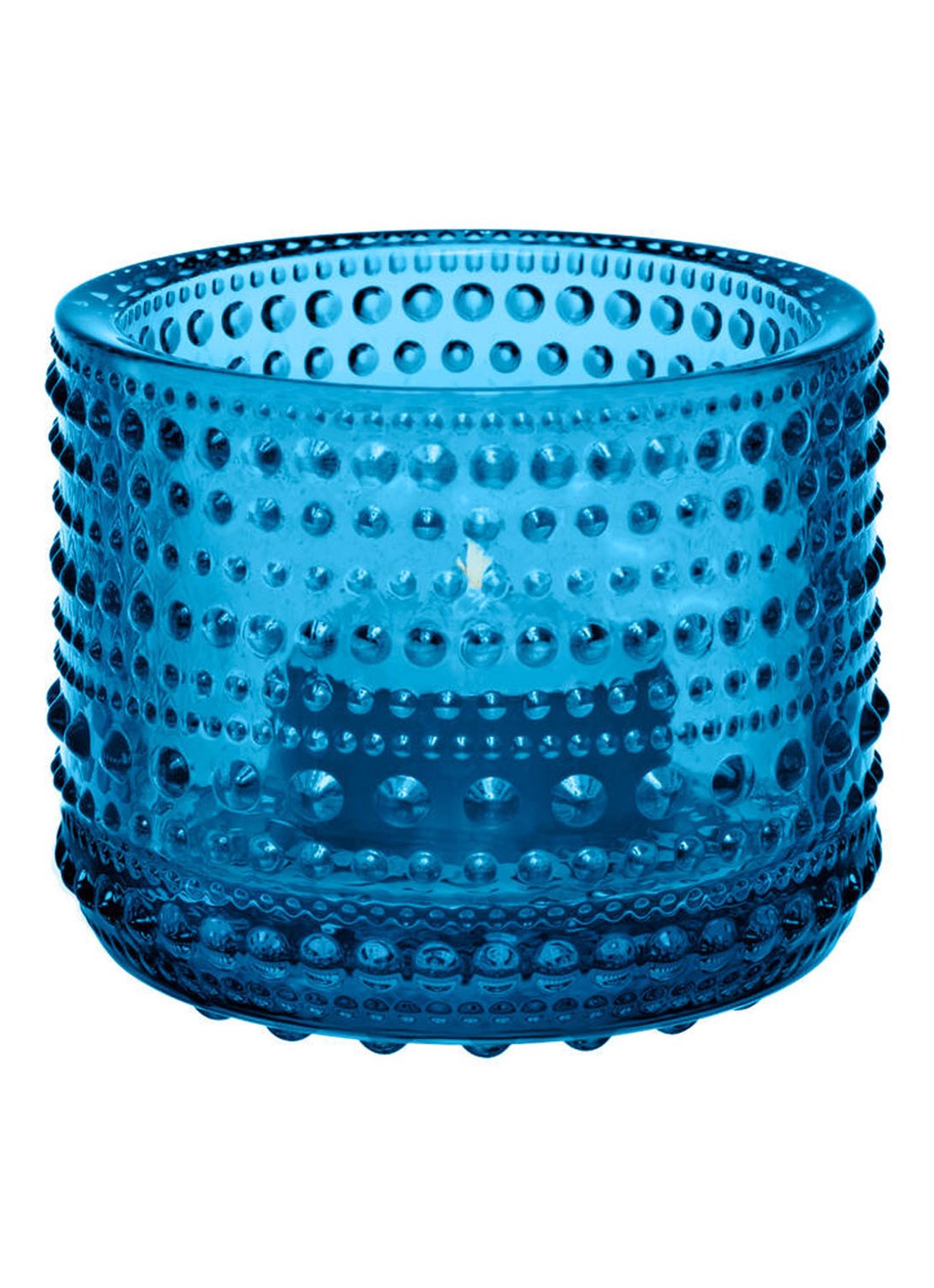 Iittala Kastehelmi waxinelichthouder 6 cm - voorkant turquoise