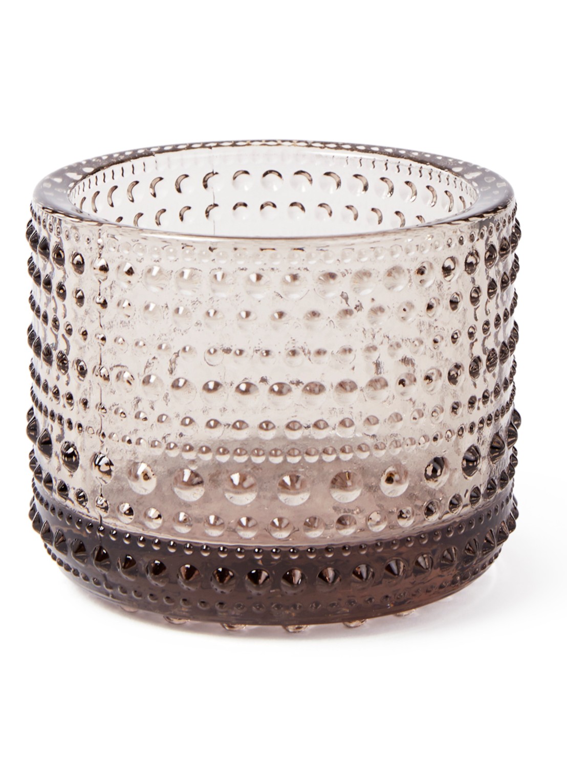 Iittala Kastehelmi waxinelichthouder 6 cm - voorkant bruin