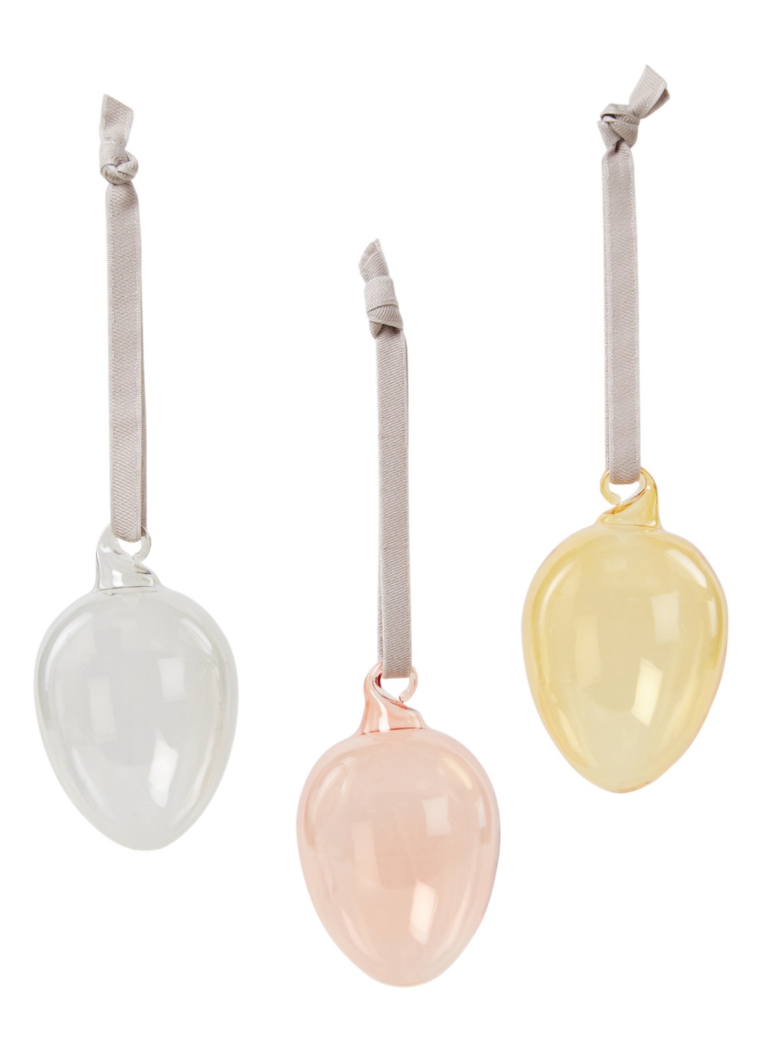 Iittala Lasimunat decoratiehangers 6 cm set van 3 - voorkant multicolor
