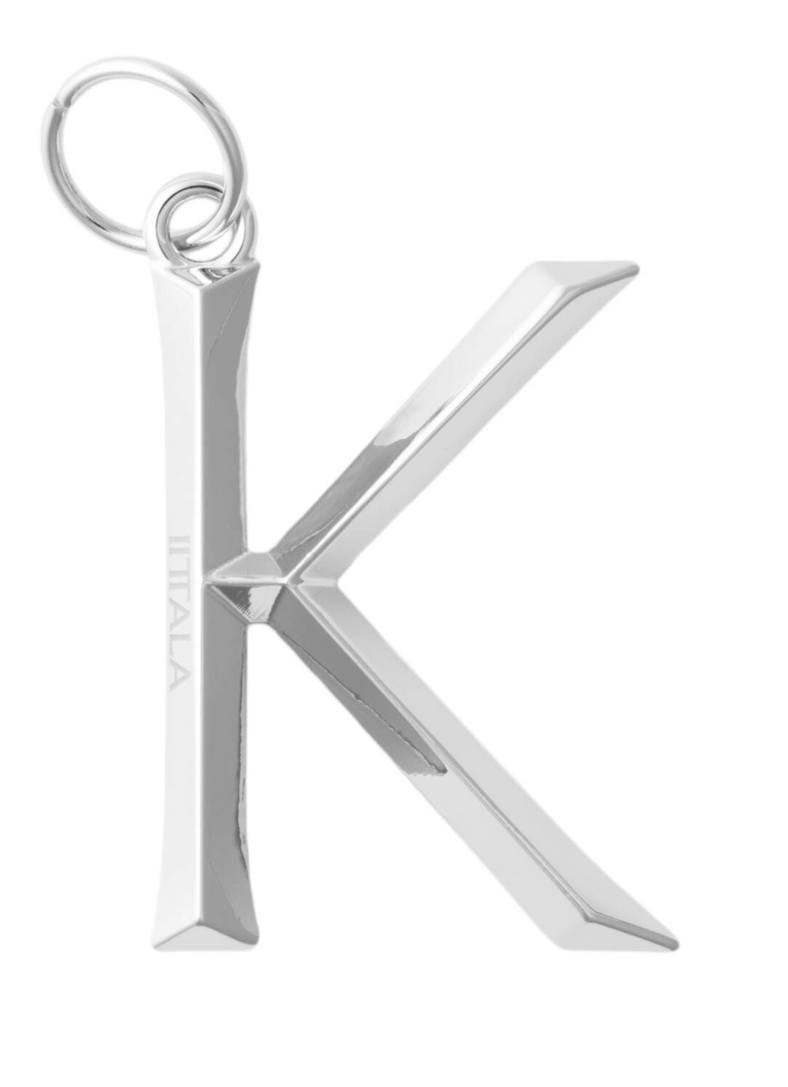 Iittala Letter K tasbedel - voorkant zilver