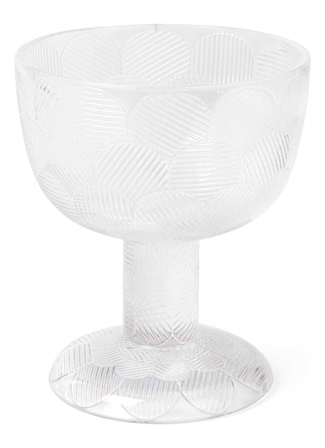 Iittala Miranda schaal op voet 11,5 cm - voorkant transparant
