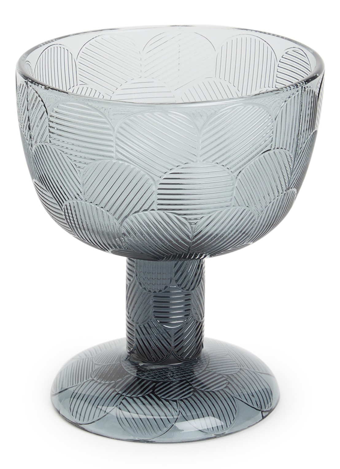 Iittala Miranda schaal op voet 11,5 cm - voorkant 3 donkergrijs