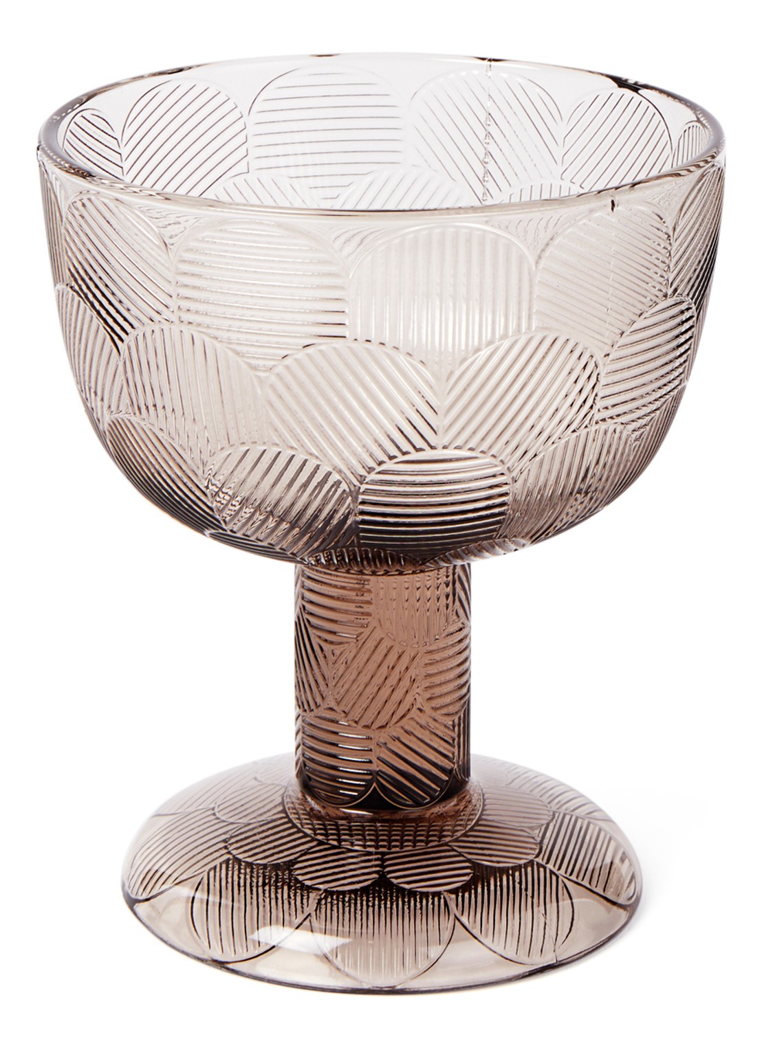 Iittala Miranda schaal op voet 11,5 cm - voorkant bruin