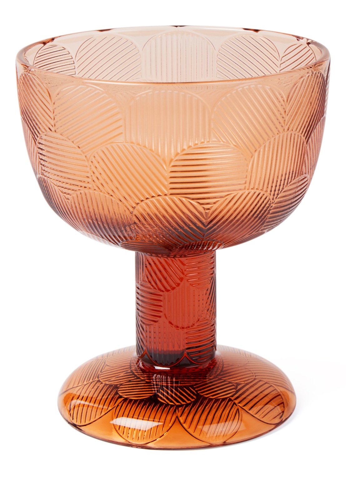 Iittala Miranda schaal op voet 11,5 cm - voorkant oranje
