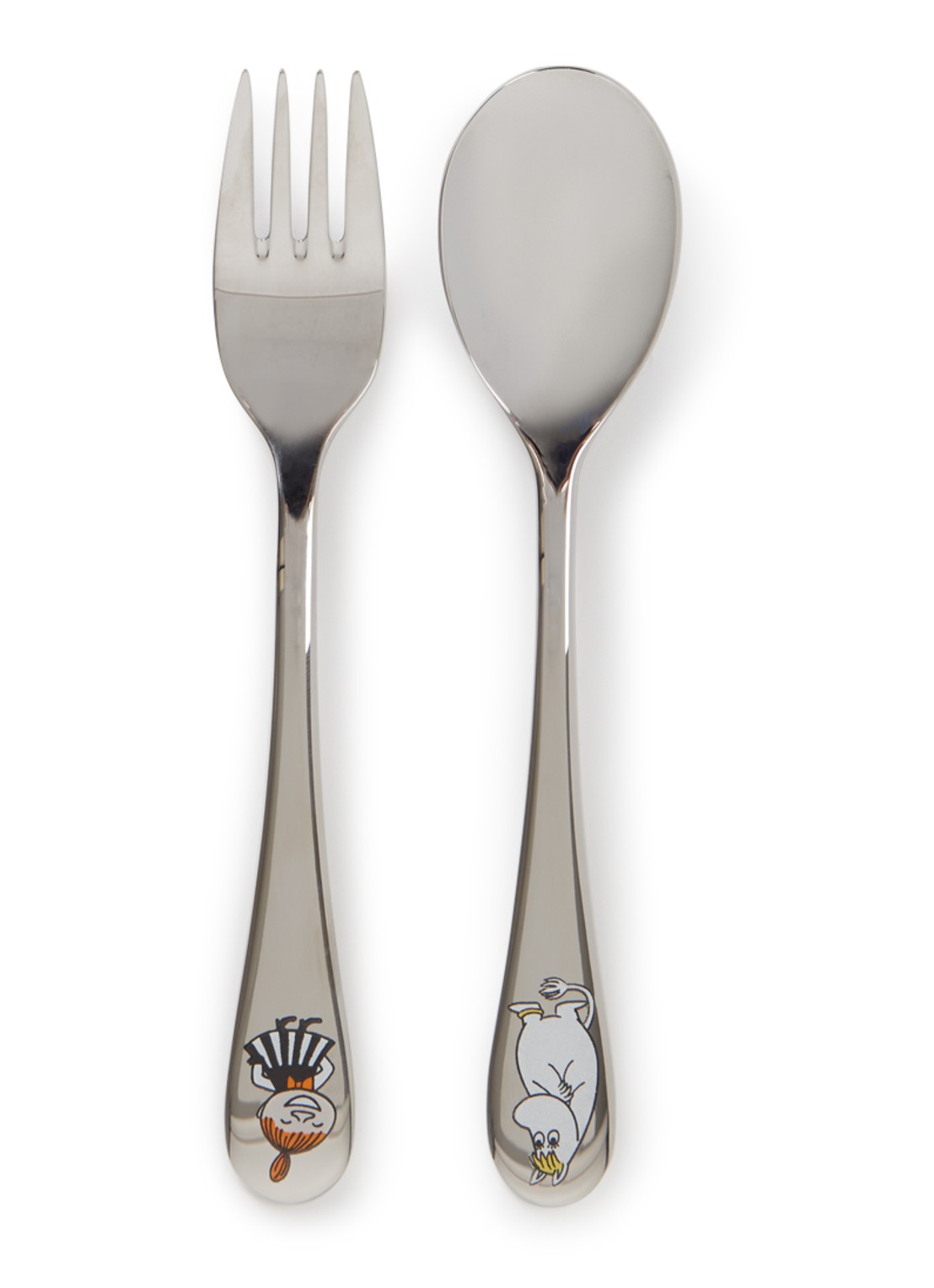 Iittala Moomin kinderbestek 2-delig - voorkant 2 zilver