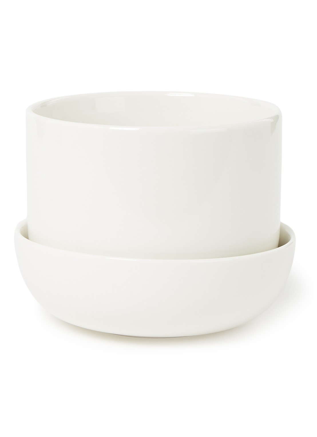 Iittala Nappula bloempot keramiek voor binnen - 13 cm - voorkant wit